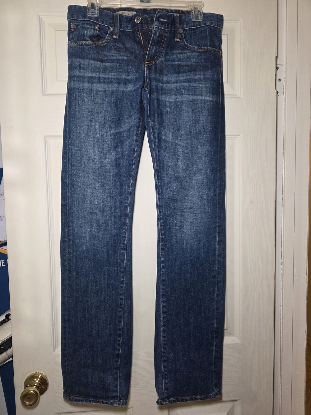 Ag Adriano Goldschmied Men's Straight Jeans in Dark Blue